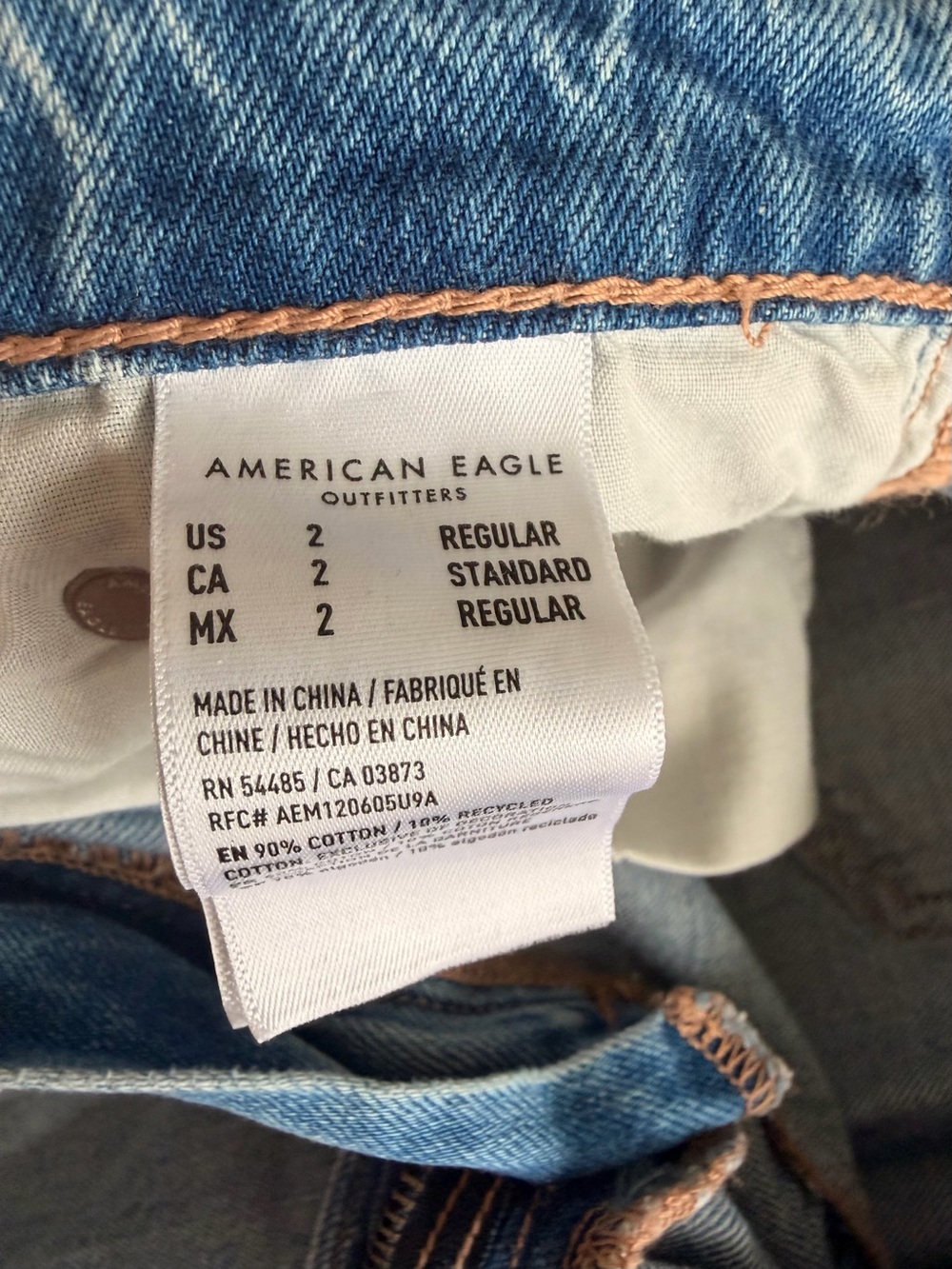 American Eagle Outfitters Light Blue Wide-Leg Jeans - Picture 3 of 3